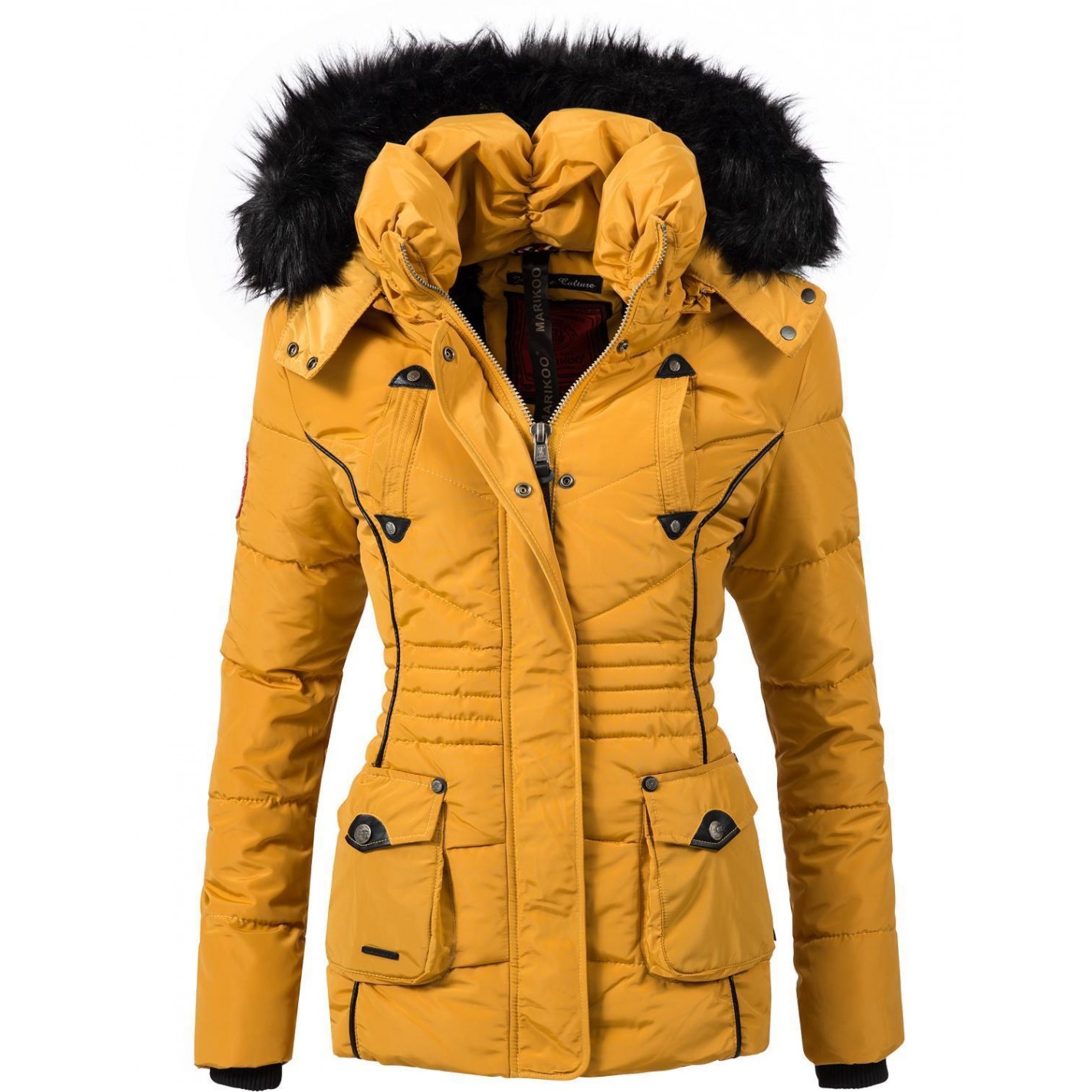 Womens Winter Jacket Carmen Dark Yellow - Babylonia