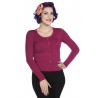 Womens Dark Red Cardigan Triana