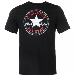 Mens T-shirt Converse Black / White