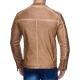 Mens Leatherette Jacket Scarabeus Brown