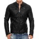 Mens Leatherette Jacket Claudius Black