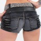 Womens Leather Shorts Livia Black