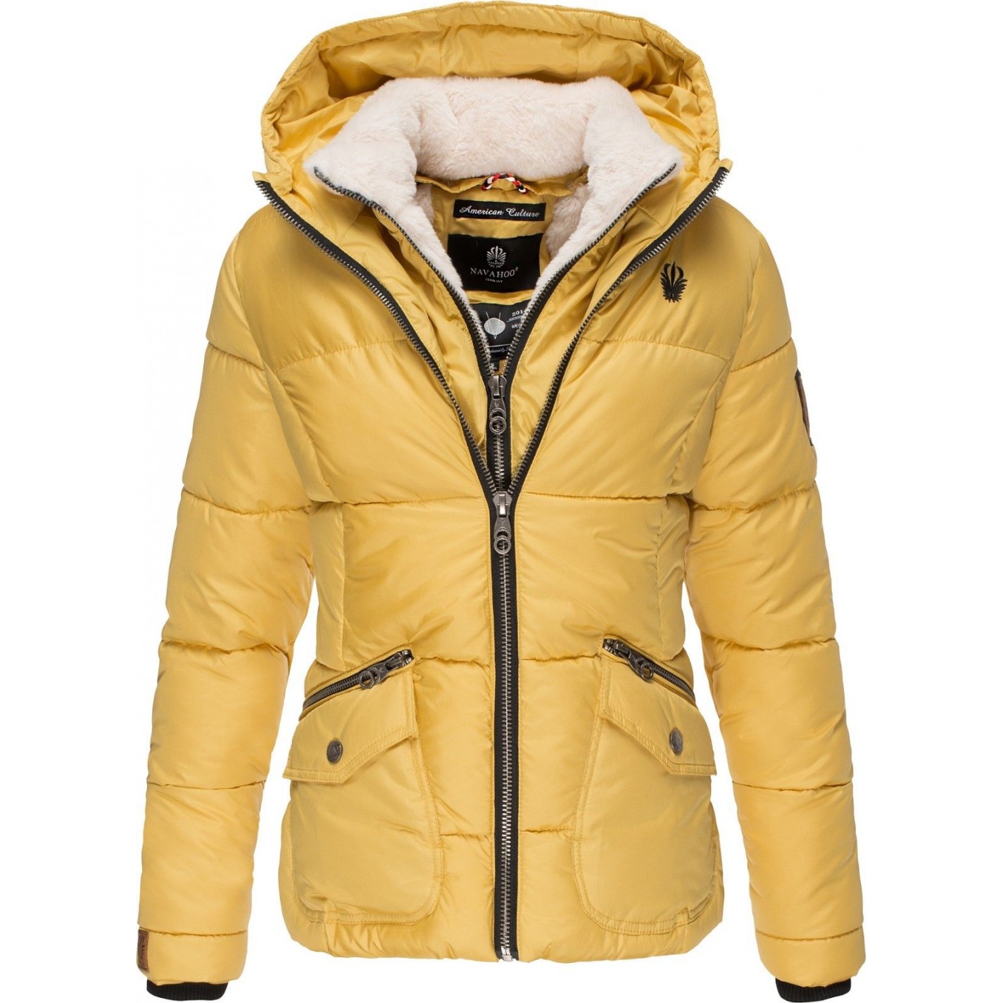 Womens Winter Jacket Mabel Yellow - Babylonia