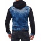 Men´s Denim Hoody Raw Blue