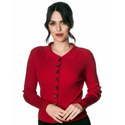 Womens Cardigan Elle Red