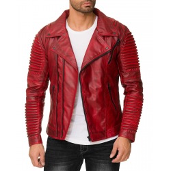 Mens Leatherette Jacket Arnold Bordeaux