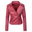 Womens Leatherette Jacket Lingua Bordeaux