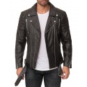 Mens Leatherette Jacket Patrick Black