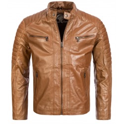 Men´s Leather Jacket Orlando Light Brown