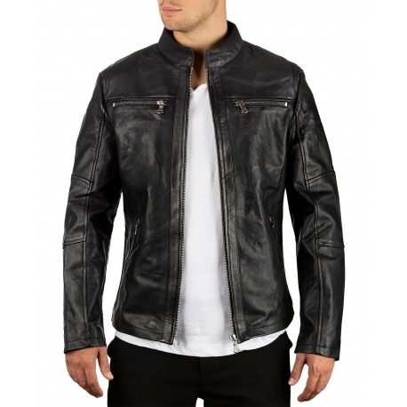 Men´s Leather Jacket Simeon Black