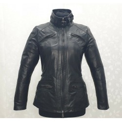 Womens Leather Jacket Julee Black