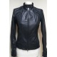 Womens Leather Jacket Amber Black