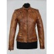 Womens Leather Jacket Abigail Brown