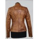 Womens Leather Jacket Abigail Brown