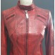Womens Leather Jacket Abigail Red