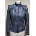 Womens Leather Jacket Abigail Blue