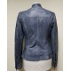 Womens Leather Jacket Abigail Blue