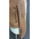 Womens Leather Jacket Crystal Light Brown