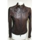 Womens Leather Jacket Crystal Brown