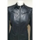 Womens Leather Jacket Crystal Black
