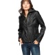 Womens Leather Jacket Avril Black