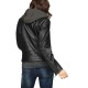 Womens Leather Jacket Avril Black