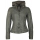 Womens Leather Jacket Avril Grey