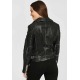 Womens Leather Jacket Leona Black