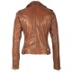 Womens Leather Jacket Saskia Brown