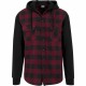 Mens Bordeaux Hooded Shirt Loui