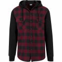 Mens Bordeaux Hooded Shirt Loui