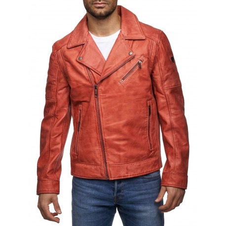 Men´s Leather Jacket Nolan Red