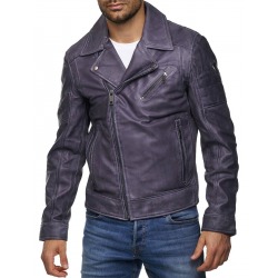 Men´s Leather Jacket Nolan Indigo