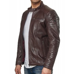 Men´s Leather Jacket Constantin Deep Red