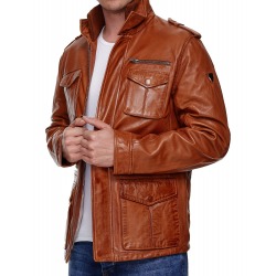 Men´s Leather Jacket Christopher Cognac