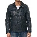 Men´s Leather Jacket Christopher Navy