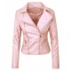 Womens Leatherette Jacket Lingua Pink