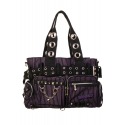 Womens Purple/Black Shoulder Bag Kiera