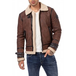 Men´s Winter Leather Jacket Edward Brown