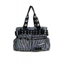 Womens Black/White Shoulder Bag Kiera