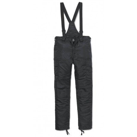 Mens Braces Cargo Trousers Sergio Black