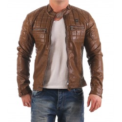 Men´s Leatherette Jacket Benjamin Brown