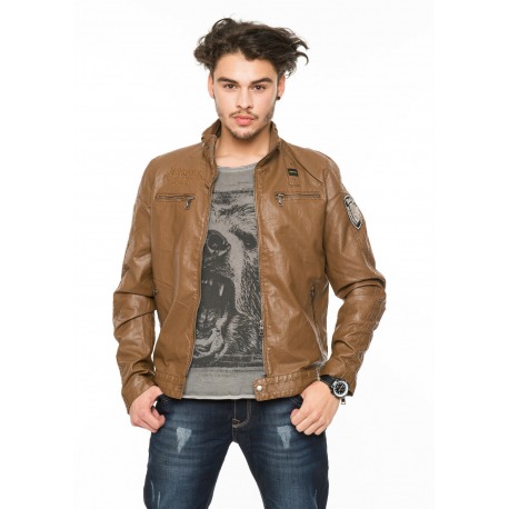 Men´s Leatherette Jacket Patrick Black