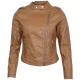 Womens Leatherette Jacket Emmy Brown