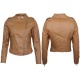 Womens Leatherette Jacket Emmy Brown