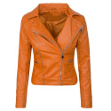 Womens Leatherette Jacket Lingua Yellow