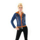 Womens Denim Jacket Nadia Blue-caramel