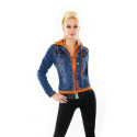 Womens Denim Jacket Ria Blue-caramel