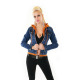 Womens Denim Jacket Nadia Blue-caramel