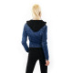 Womens Denim Jacket Ria Blue-black